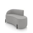 Ver imagem 3 de Sofá 2 Lugares Orgânico 140cm Pé Ferro Preto Morgan Suede Cinza