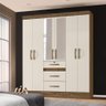 Guarda-roupa Casal 6 Portas 3 Gavetas com Espelho - Ícaro Jm - 1