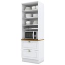 Ver imagem 5 de Torre Quente 71,5cm para 1 Forno 2 Gavetas 2 Portas Americana Henn - Branco Hp Fosco/nature