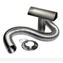 Ver imagem 1 de Kit Chaminé P/ Aquecedor a Gás 100mm + Tubo Alumínio 1,5m
