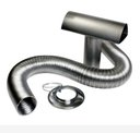 Ver imagem 1 de Kit Chaminé P/ Aquecedor a Gás 100mm + Tubo Alumínio 1,5m