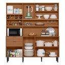 Ver imagem 2 de Armário de Cozinha Viena 7 Portas 3 Gavetas e Adega para 4 Garrafas Jequitibá - Lukaliam