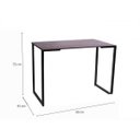 Ver imagem 3 de Escrivaninha Mesa Escritório Slim 90cm Industrial Yescasa Preto Marrom