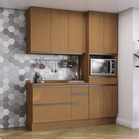 Cozinha Modulada 4 Pecas 190 Cm G751 Maxxi Canela Kappesberg