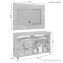 Ver imagem 5 de Rack Com Painel Gurupi Para Tv 42 Polegadas Jcm Movelaria Cacau/Grigio