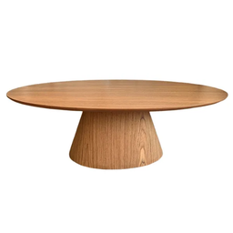 Mesa de Jantar Cone Oval 137x90 Cm Base Madeira Freijó Tampo Freijó Linn Design Decor - 2