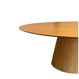 Mesa de Jantar Cone Oval 137x90 Cm Base Madeira Freijó Tampo Freijó Linn Design Decor - 3