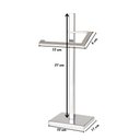 Ver imagem 3 de Kit de Acessórios com 3 Peças em Aço Inox Polido Linha Larissa com Toalheiro de Piso Triplo