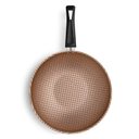 Ver imagem 2 de Planela Wok Flora Alumínio Cereja Superflon 24 Cm 2,8 Litros Mta