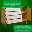 Ver imagem 5 de Comoda Sapateira Elfe Retro 1 Porta 4 Gavetas Areia Fosco com Savana - Moveisaqui