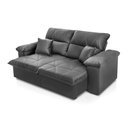 Ver imagem 7 de Sofá Retrátil Reclinável Trento 1,80m Suede Velut Cinza Molas no Assento - King House