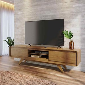 Rack para Tv Channel com 2,20 de Largura e Portas Basculantes - Nature