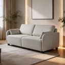Ver imagem 4 de Sofá 2 Lugares Retrátil Reclinável para Sala de Estar 176cm Luzon K01 Linho Soft Creme - Lyam Decor