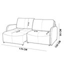 Ver imagem 7 de Sofá 2 Lugares Retrátil Reclinável para Sala de Estar 176cm Luzon K01 Linho Soft Creme - Lyam Decor