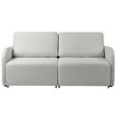 Ver imagem 3 de Sofá 2 Lugares Retrátil Reclinável para Sala de Estar 176cm Luzon K01 Linho Soft Creme - Lyam Decor