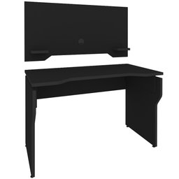 Mesa Para Computador Notebook PC Gamer com Painel Preto A02 - Lyam Decor - 1