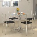 Ver imagem 3 de Mesa Redonda com Tampo Vidro Braga 