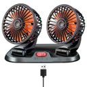 Ver imagem 1 de Ventilador Usb Mesa Duplo 2 Velocidades Escritorio Escrivaninha Home Office Verao Calor Sol Dias que