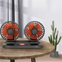 Ver imagem 4 de Ventilador Usb Mesa Duplo 2 Velocidades Escritorio Escrivaninha Home Office Verao Calor Sol Dias que