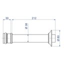 Ver imagem 2 de Tubo de Ligação Latão Ajustável 1968 Cromado 25cm - Sigma