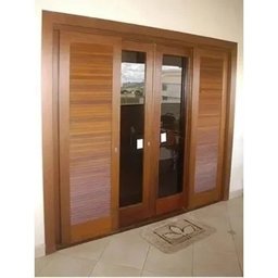 Porta Balcão de Madeira Maciça 2,14x2,40 Cx.14 com Fechadura 6folhas - 1
