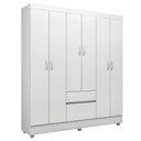 Ver imagem 1 de Guarda Roupa Casal 6 Portas Flash Branco/rosa - Demóbile