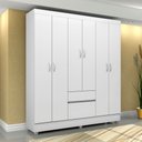 Ver imagem 5 de Guarda Roupa Casal 6 Portas Flash Branco/rosa - Demóbile