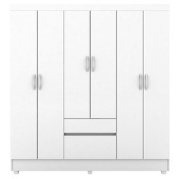 Guarda Roupa Casal 6 Portas Flash Branco/rosa - Demóbile - 4