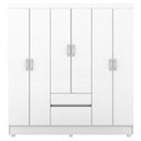 Ver imagem 4 de Guarda Roupa Casal 6 Portas Flash Branco/rosa - Demóbile