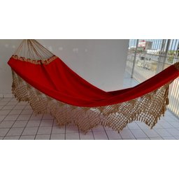 Rede de Dormir Casal Ostra Vermelha Caramelo - 3