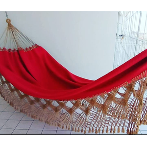 Rede de Dormir Casal Ostra Vermelha Caramelo