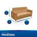 Ver imagem 6 de Sofá + 2 Poltrona para Sala de Estar Moderno Confortável Veneza Suede