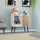 Ver imagem 2 de Aparador com 1 Porta Mel Off White Mdp 70x36x80cm Cantinho do Café Mb 1058 Movelbento