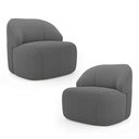 Ver imagem 1 de Kit 2 Poltronas Organica Decorativa Eloa Boucle Cinza