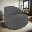 Ver imagem 2 de Kit 2 Poltronas Organica Decorativa Eloa Boucle Cinza