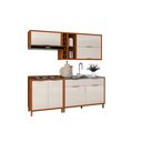 Ver imagem 5 de Armário de Cozinha Lumiar Modulado Área Gourmet em Mdf Alto Padrão Detalhes Ripado Pés Reguláveis:of