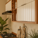 Ver imagem 2 de Armário de Cozinha Lumiar Modulado Área Gourmet em Mdf Alto Padrão Detalhes Ripado Pés Reguláveis:of