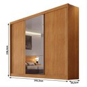 Ver imagem 2 de Guarda Roupa Casal Sonetto 3 Portas com Espelho 8 Gavetas Cinamomo - Novo Horizonte