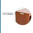 Ver imagem 7 de Banco Flag em Madeira Maciça com 1 Prateleira Marrom/Garapa