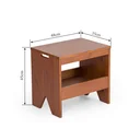 Ver imagem 2 de Banco Flag em Madeira Maciça com 1 Prateleira 