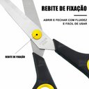 Ver imagem 4 de Kit 5 Tesouras Aço Multifuncional Costura Artesanato Escolar
