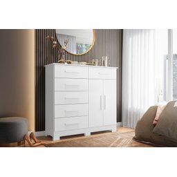 Gaveteiro Kiev Branco 6 Gavetas - 5