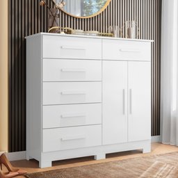 Gaveteiro Kiev Branco 6 Gavetas - 1