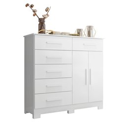 Gaveteiro Kiev Branco 6 Gavetas - 4