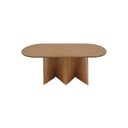Ver imagem 3 de Mesa de Jantar Dubai Base em Madeira Maciça Tampo Oblongo - Tampo 160x90cm Laminado Cinamomo