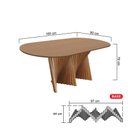 Ver imagem 2 de Mesa de Jantar Dubai Base em Madeira Maciça Tampo Oblongo - Tampo 160x90cm Laminado Cinamomo