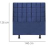 Cabeceira Cama Box Casal 140 cm Clara Suede Azul Marinho - 3