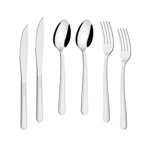 Kit - Jogo de Facas, Garfos e Colheres Búzios 180 Peças em Aço Inox Ibag - Tramontina