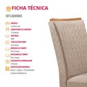 Ver imagem 5 de Conjunto com 2 Cadeiras Lisa MDF para Sala de Jantar Moderna Mobília