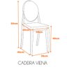 Kit 4 Cadeiras Empilhavel Inmetro Viena Invisible Louis Ghost Fratini Policarbonato Transparente - 5